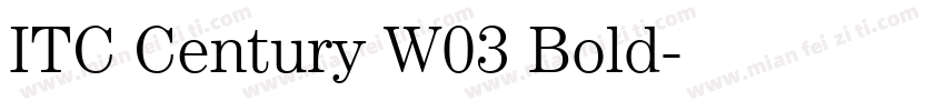 ITC Century W03 Bold字体转换
